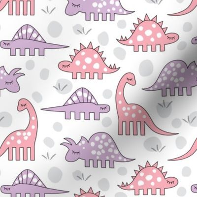 pink and lavender dinos