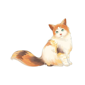 18" Persian Cat Design