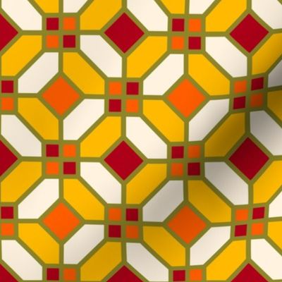 Geometric Pattern: Art Deco Tile: Sunset