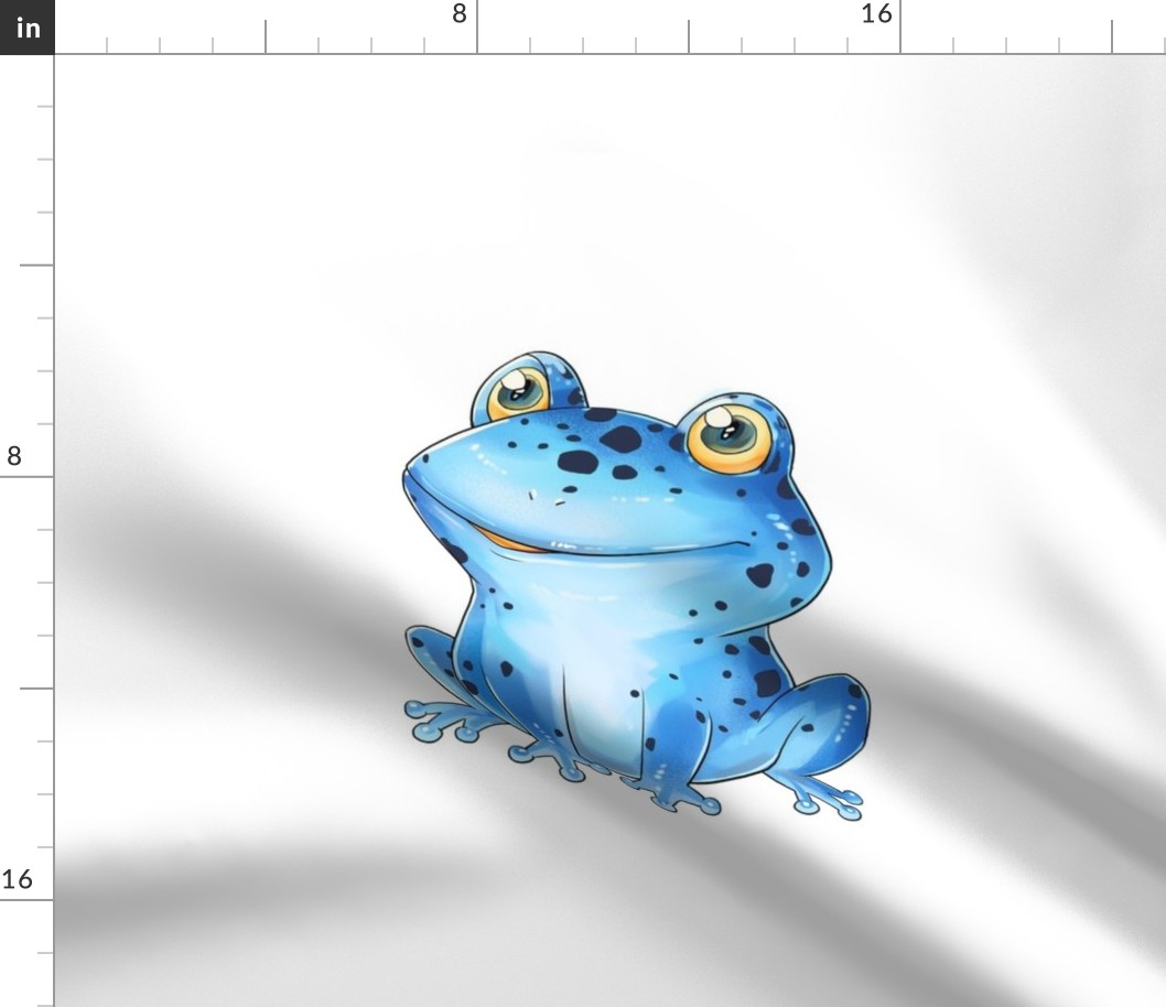 18" Blue Dart Frog Design