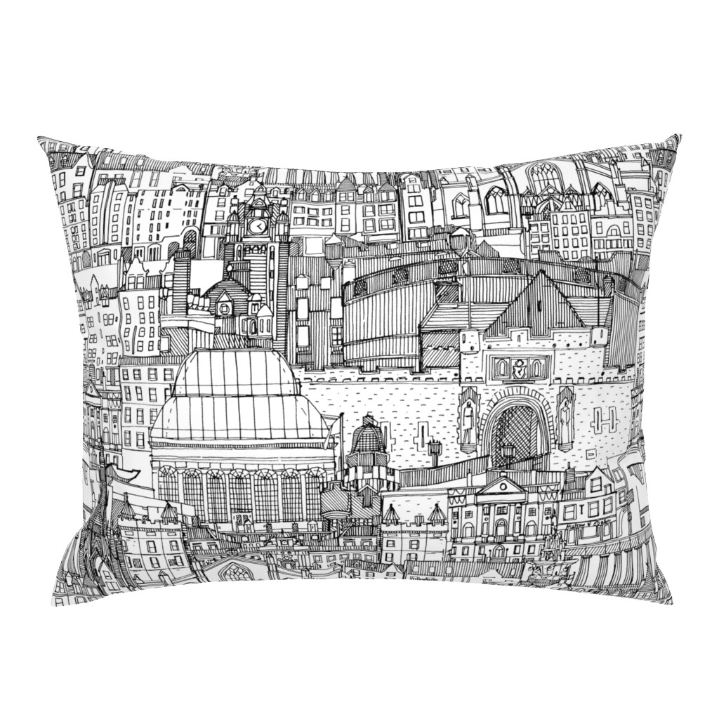 Edinburgh toile black white large