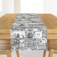 Edinburgh toile black white large