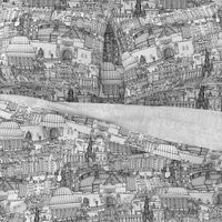 Edinburgh toile black white large