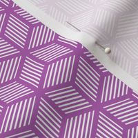 Geometric Pattern: Cube Stripe: Purple