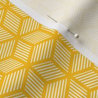 Geometric Pattern: Cube Stripe: Yellow