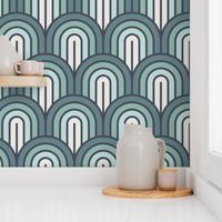 Geometric Pattern: Art Deco Arch: Sea Foam