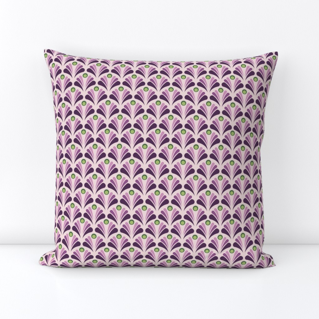 Geometric Pattern: Art Deco: Peacock: Violet