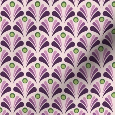Geometric Pattern: Art Deco: Peacock: Violet