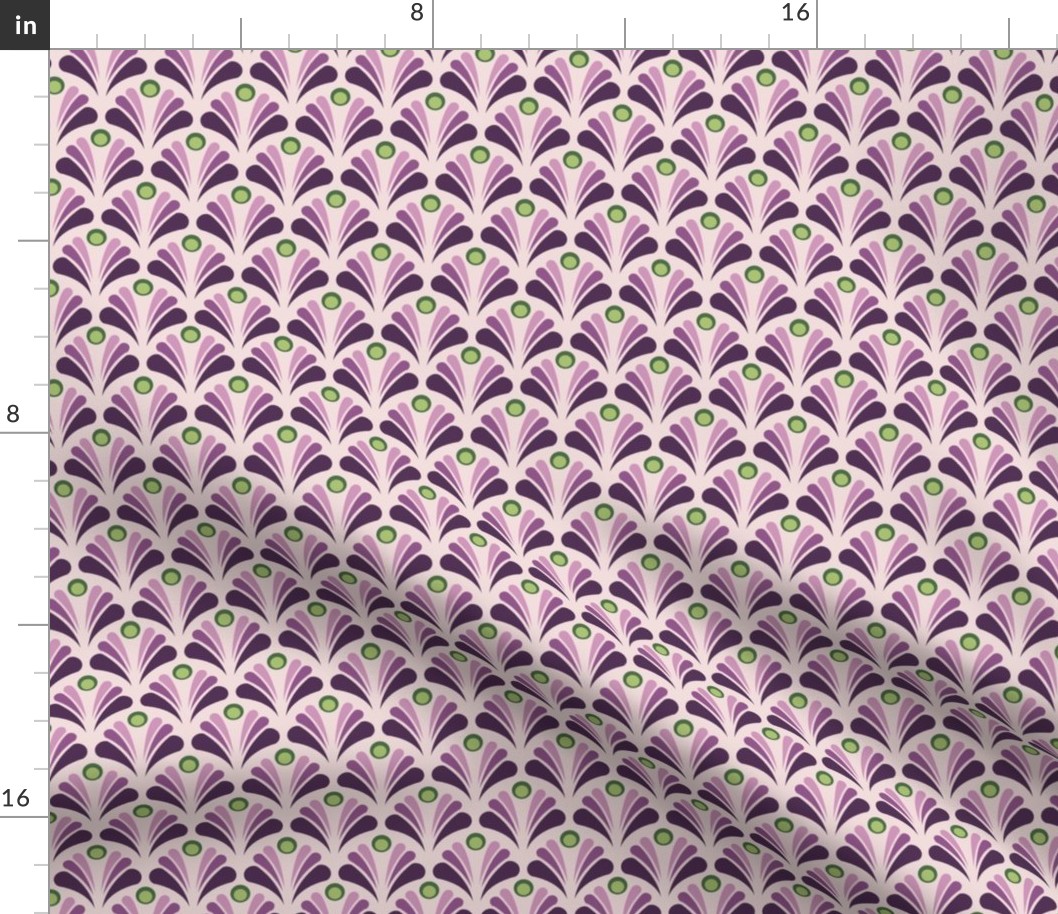 Geometric Pattern: Art Deco: Peacock: Violet