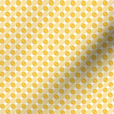 Geometric Pattern: Leaf: Yellow/White