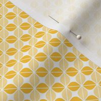 Geometric Pattern: Leaf: Yellow/White