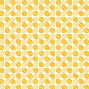 Geometric Pattern: Leaf: Yellow/White
