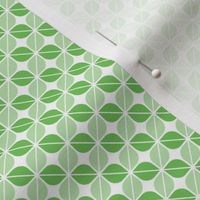 Geometric Pattern: Leaf: Green/White