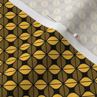 Geometric Pattern: Leaf: Yellow/Black