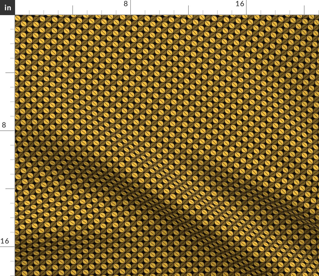 Geometric Pattern: Leaf: Yellow/Black