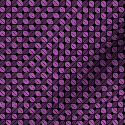 Geometric Pattern: Leaf: Purple/Black