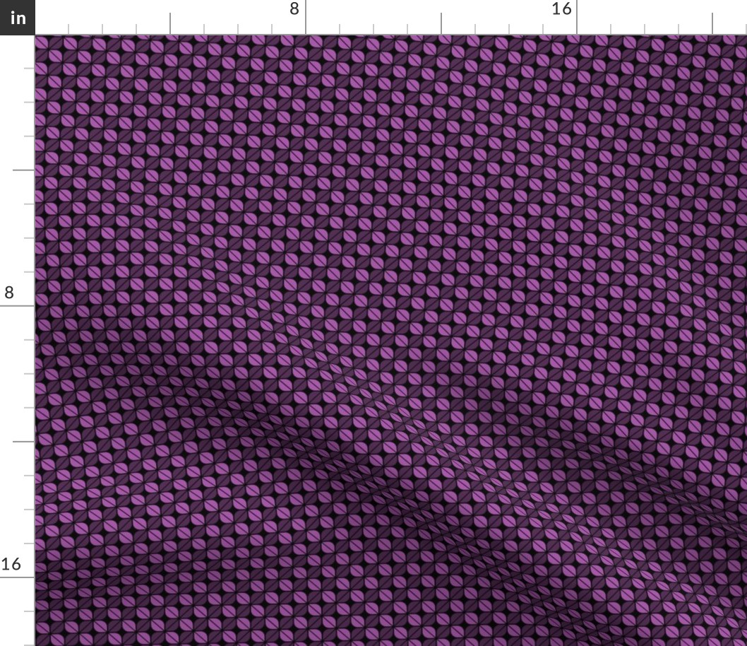 Geometric Pattern: Leaf: Purple/Black