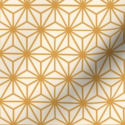 Geometric Pattern: Art Deco Star: Gold/Cream