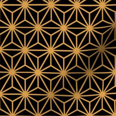 Geometric Pattern: Art Deco Star: Black/Gold