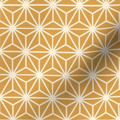 Geometric Pattern: Art Deco Star: Cream/Gold