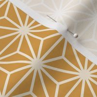 Geometric Pattern: Art Deco Star: Cream/Gold