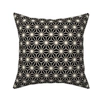 Geometric Pattern: Art Deco Star: Cream/Black