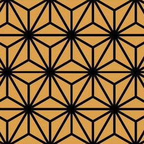 Geometric Pattern: Art Deco Star: Black/Gold