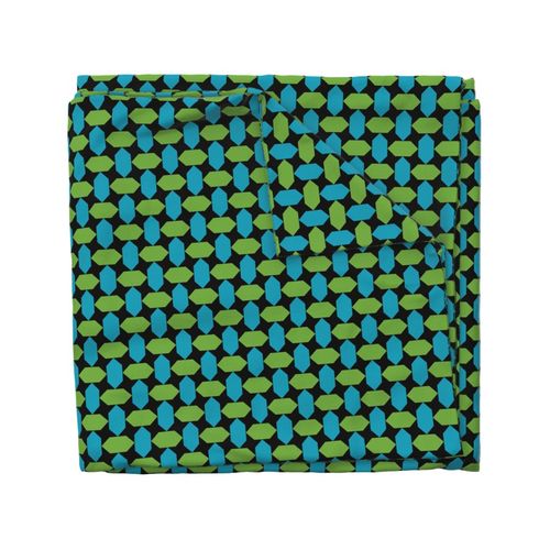 Geometric Pattern: Star Lozenge: Blue/Green