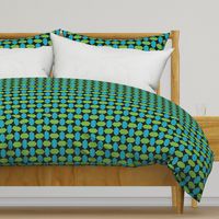 Geometric Pattern: Star Lozenge: Blue/Green