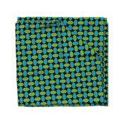 Geometric Pattern: Star Lozenge: Blue/Green