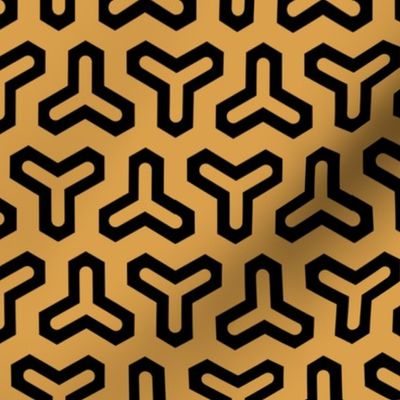 Geometric Pattern: Y: Gold/Black