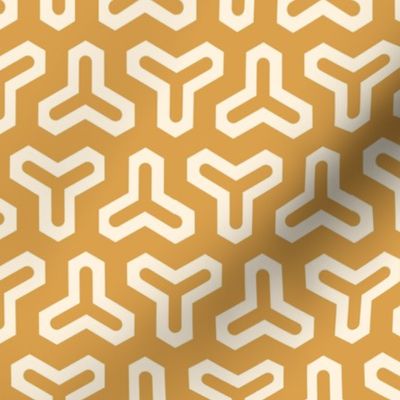 Geometric Pattern: Y: Gold/Cream