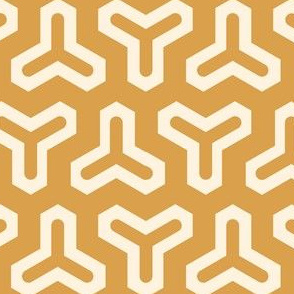 Geometric Pattern: Y: Gold/Cream