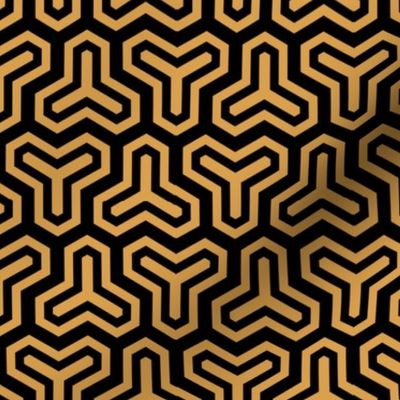 Geometric Pattern: Y Outline: Black/Gold
