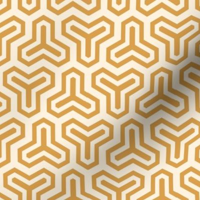 Geometric Pattern: Y Outline: Cream/Gold