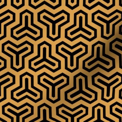 Geometric Pattern: Y Outline: Gold/Black
