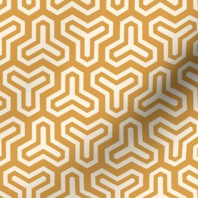 Geometric Pattern: Y Outline: Gold/Cream