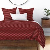 Geometric Pattern: Hexagon Flower: Red/Black