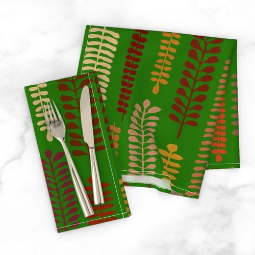 Skinny Ferns - Green Rust - Design 8250053