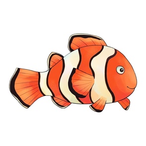 18" Clownfish Design