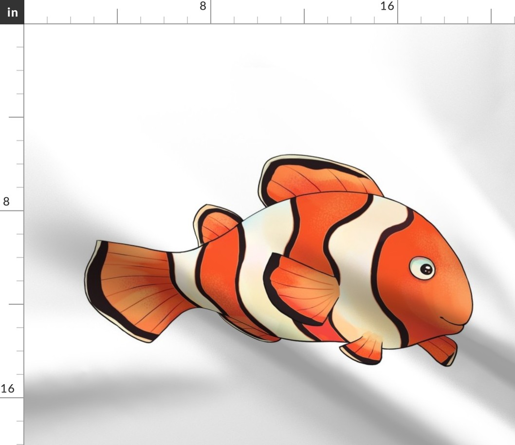 18" Clownfish Design