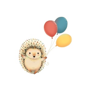 18" Hedgehog with balloons