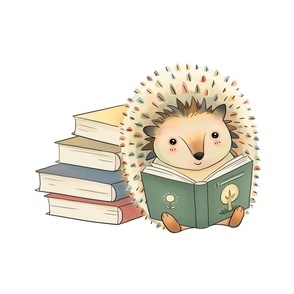 18" Reading hedgehog