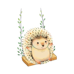 18" Hedgehog on a swing