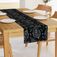 Bandana Paisley White on Black