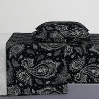 Bandana Paisley White on Black