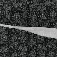 Bandana Paisley White on Black