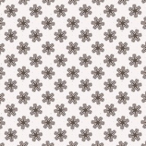 Winter Rustic Snowflake Lino Cut Texture Sketchy