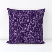 Twinkling White Dots on Dark Mulberry - Medium Scale