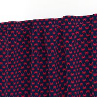 (extra small scale) crabs (navy and red) - nautical C18BS